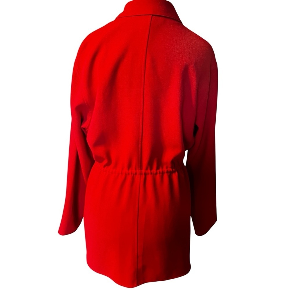 Emanuel Ungaro Red Zip Blazer Vintage Medium Made In Hong Kong - Picture 3 of 8